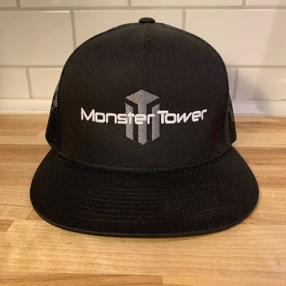 Monster Tower Wakeboard Snapback Hat Cap The Classics Yupoong Black Adjustable - Picture 1 of 8